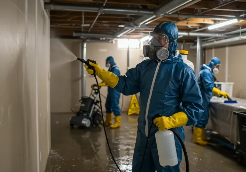 Basement Sanitization and Antimicrobial Treatment process in Grafton, MA