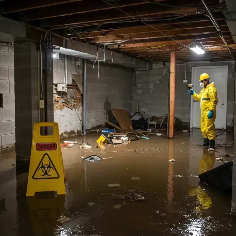 Flooded Basement Electrical Hazard in Grafton, MA Property